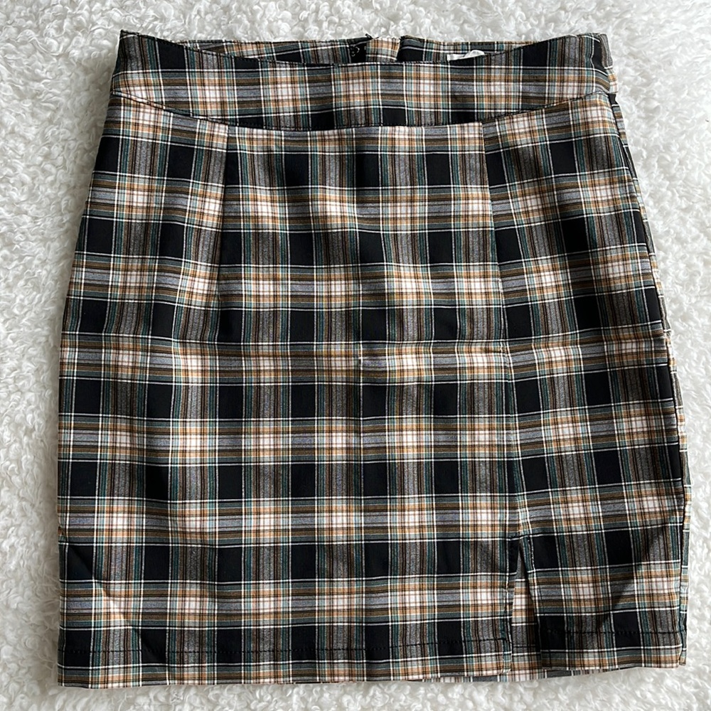 Garage plaid skirt💛